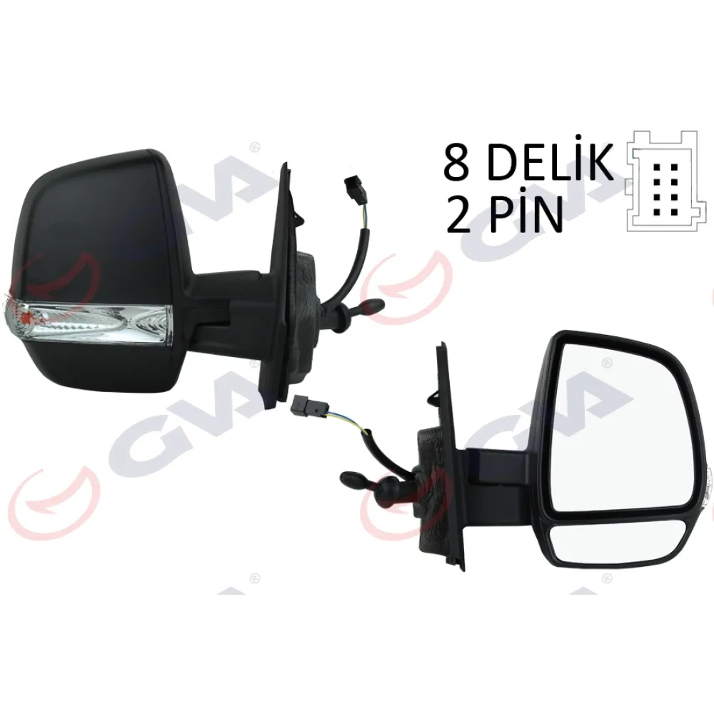 Diş Dikiz Aynasi Sağ Doblo 11 Mekanik Sinyalli Çift Cam Konveks Vm-669R