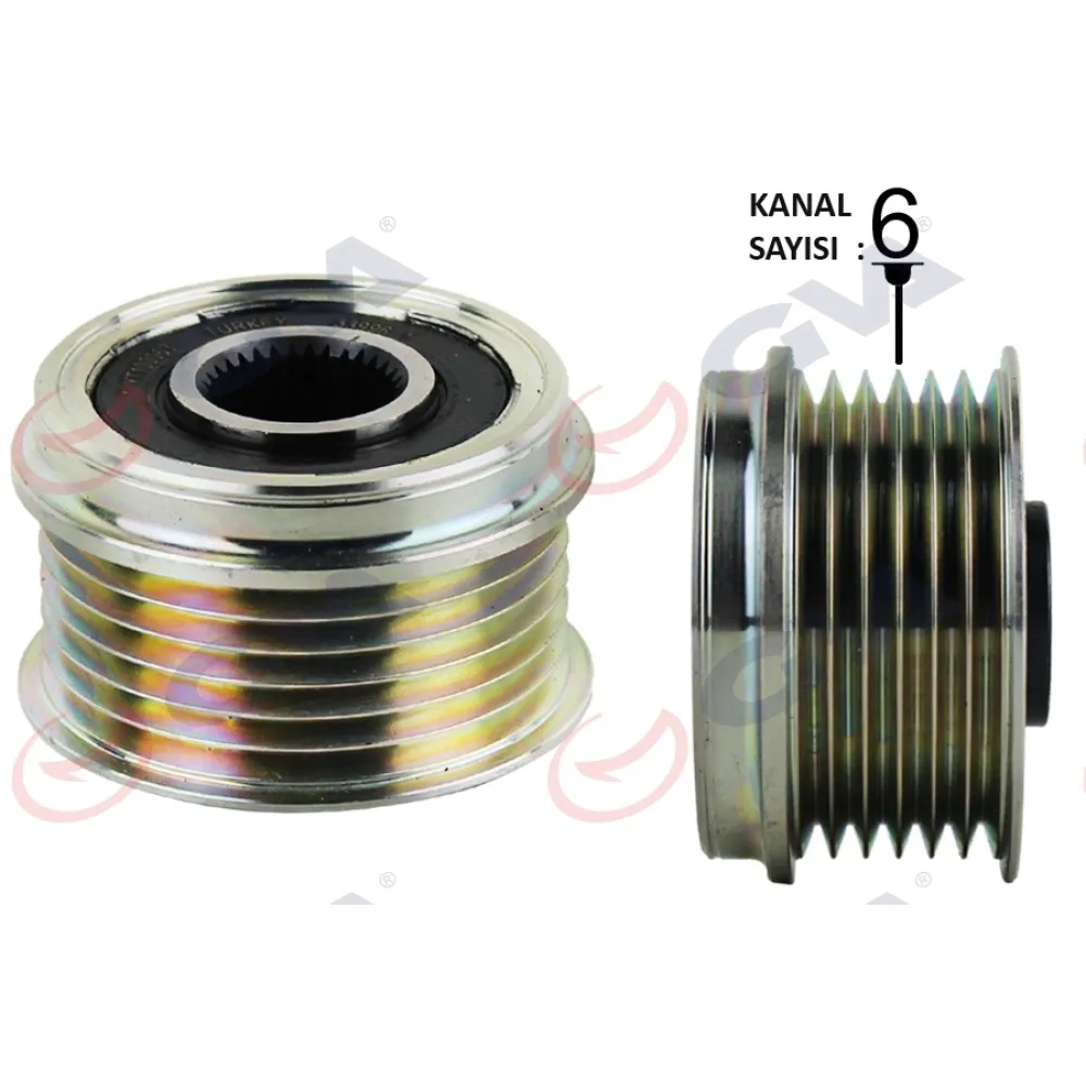 Alternatör Kasnaği Rulmanli Astra H-Combo-Corsa C-D-Meriva 1.3Cdti-Doblo-Grande Punto-Linea 1.3Mtj