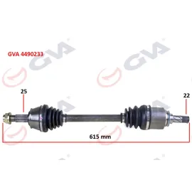 KOMPLE AKS SOL CORSA D 1.3 CDTI 06 DTJ 615mm
