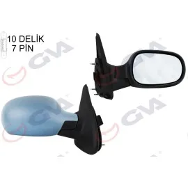 Diş Dikiz Aynasi Sağ Megane 99 Elektrikli Isitmali Sensörlü Astarli 7 Fiş Vm-129Ehpsr