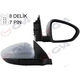 Diş Dikiz Aynasi Sağ Egea 15 Elektrikli Isitmali Sensörlü Astarli Konveks 7 Fiş Vm-6157Ehpsr