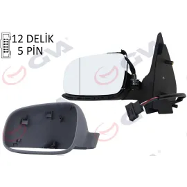 DIŞ DİKİZ AYNASI SOL POLO 00 ELEKTRİKLİ ISITMALI ASTARLI ASFERİK 5 FİŞ VM-192EHAL
