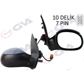 DIŞ DİKİZ AYNASI SAĞ 206 04 ELEKTRİKLİ ISITMALI SENSÖRLÜ ASTARLI ASFERKLİ 7 FİŞ VM-208EHPSR