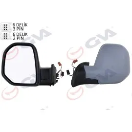 Diş Dikiz Aynasi Sol Berlingo-Partner 08 Elektrikli Isitmali Astarli Konveks Vm-6118Ehpl
