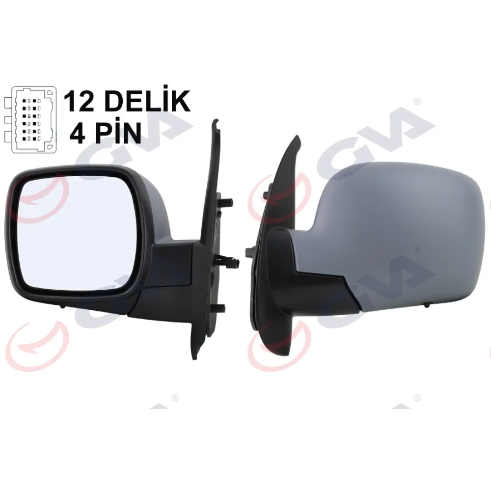 Diş Dikiz Aynasi Sol Kangoo 08 Elektrikli Isitmali Astarli Konveks 5 Fiş Vm-6131Ehpl