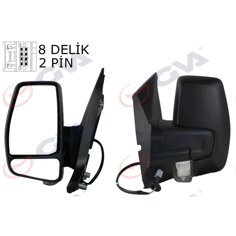 Diş Dikiz Aynasi Sol Transit Custom V362 12 Mekanik Desenli Sinyalli Konveks Vm-6325L 1766580-683Bl5Ja6