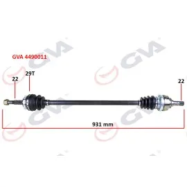 Komple Aks Sağ Corsa B 1.2I 16V 93-00 Abs Li 926Mm 29Diş