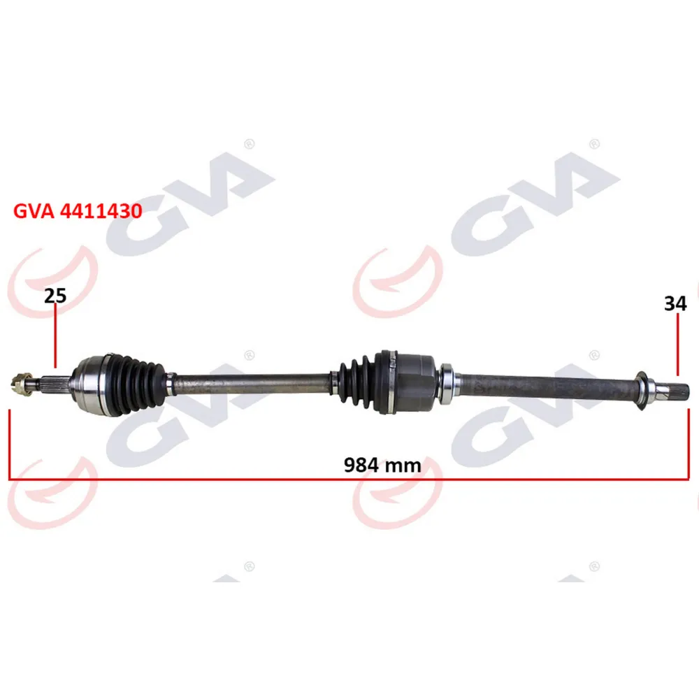 KOMPLE AKS SAĞ RENAULT FLUENCE 09- MEGANE IV 1.5 DCİ 6 VİTES AUTO. 984mm