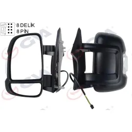 Diş Dikiz Aynasi Sol Ducato-Boxer-Jumper 06 Elektrikli Isitmali Sinyalli Kisa Kol Konveks 8 Fiş Vm-6201Ehl