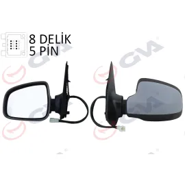 Diş Dikiz Aynasi Sol Sandero Stepway 12 Elektrikli Isitmali Astarli Konveks Vm-6804Ehpl