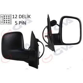 Diş Dikiz Aynasi Sağ Transporter T5 Multivan 04 Elektrikli Isitmali Konveks 5 Fiş Vm-373Ehr