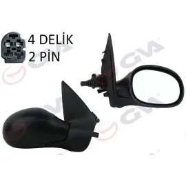 Diş Dikiz Aynasi Sağ 206 98 Mekanik Isitmali Sensörlü Konveks 2 Fiş Vm-206Hsr