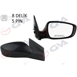 DIŞ DİKİZ AYNASI SAĞ BLUE 12 ELEKTRİKLİ ISITMALI SİYAH KAPAK KONVEKS 5 FİŞ VM-6451ER