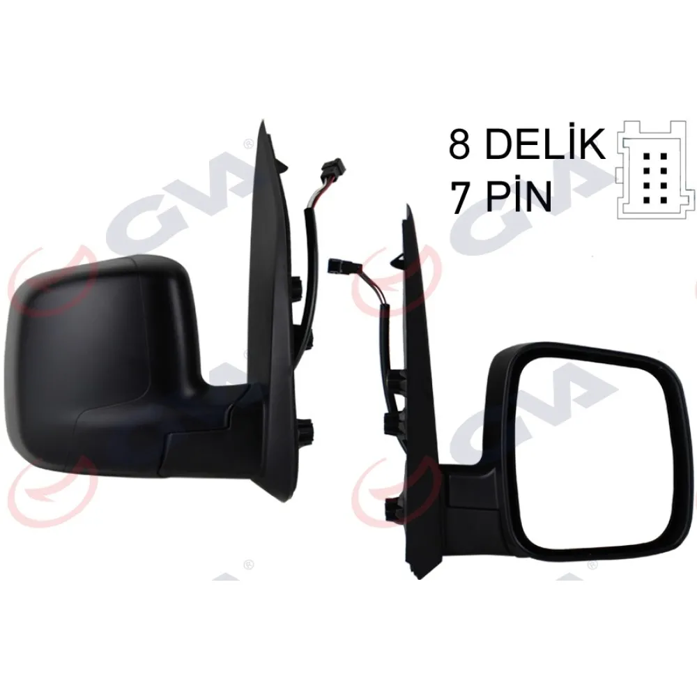 Diş Dikiz Aynasi Sağ Fiorino-Bipper-Nemo 07 Elektrikli Isitmali Sensörlü Konveks 7 Fiş Vm-6115Ehsr