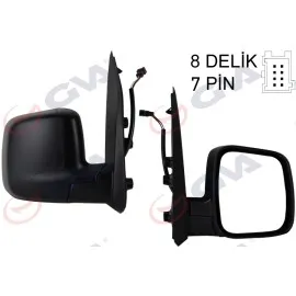 Diş Dikiz Aynasi Sağ Fiorino-Bipper-Nemo 07 Elektrikli Isitmali Sensörlü Konveks 7 Fiş Vm-6115Ehsr