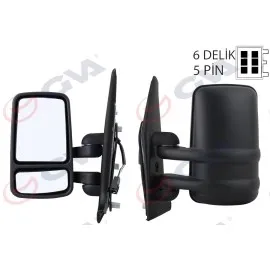 Diş Dikiz Aynasi Sol Master-Movano 95 Elektrikli Isitmali Konveks