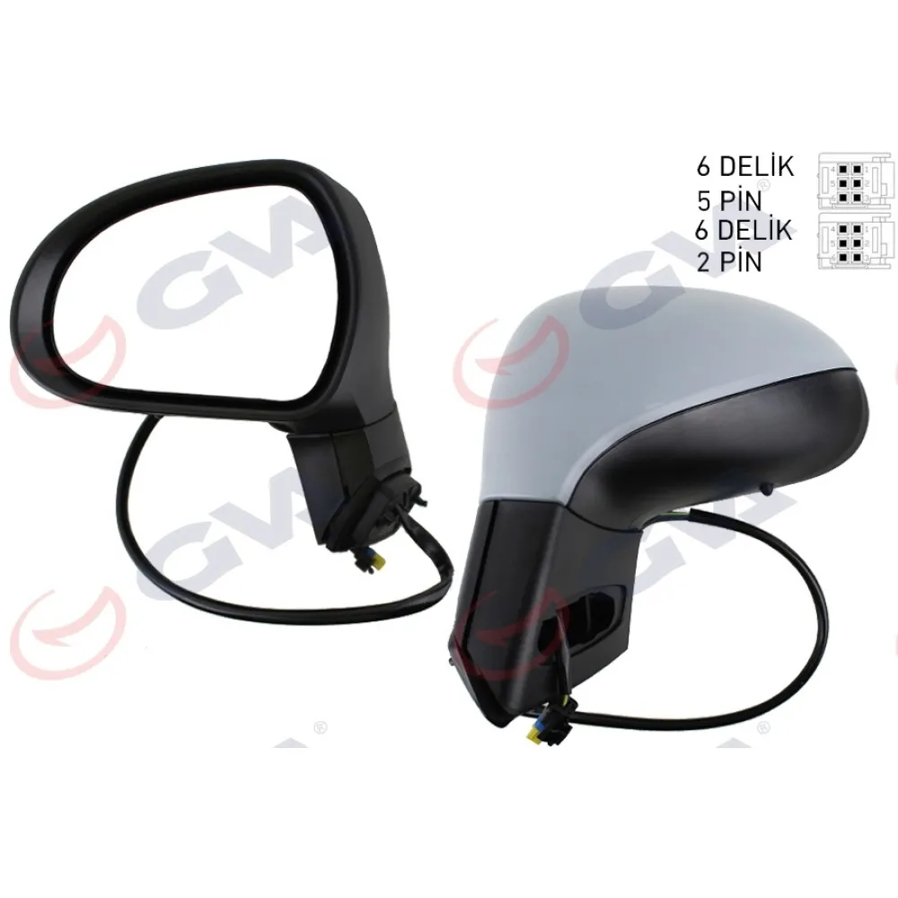 Diş Dikiz Aynasi Sol 207 06 Elektrikli Isitmali Sinyalli Astarli Konveks Vm-6207Ehpl