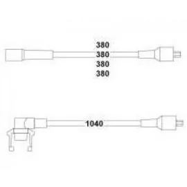BUJİ BOBİN KABLOSU SİYAH R9 BRODWAY-R19 1.4-1.6 8V
