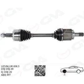KOMPLE AKS ÖN SOL DISCOVERY 3 L319 DISCOVERY 4 L319 R.R SPORT I L320 636.5MM