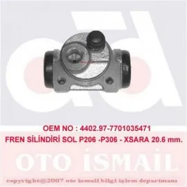 FREN SİLİNDİRİ SOL [ PEUGEOT 306 1.4/1.6/1.8 L625123 ]