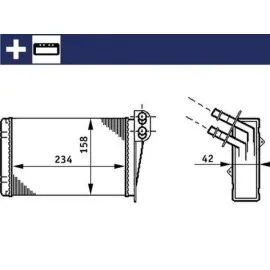 Kalorifer Radyatörü Clio Ii 00-Symbol Ii 08- (234X158X42)