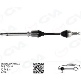 Komple Aks Sağ Ford Transit Custom V362 Uzun Sase 2.2 Tdci-2.0 Tdci 12-