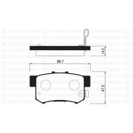 ARKA BALATA HONDA CIVIC VII 01-05 CIVIC VIII 05 ACCORD VII 98-02 ACCORD VIII 06 GDB3177
