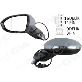 Diş Dikiz Aynasi Sol Elektrikli Isitmali Sinyalli Astarli Hafizali Kör Noktali Asferik Vw Golf 20