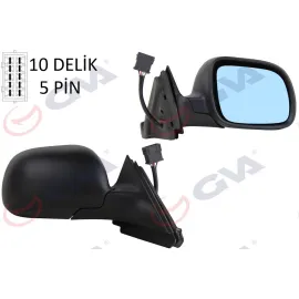 DIŞ DİKİZ AYNASI SAĞ A3 96-00 ELEKTRİKLİ ISITMALI MAVİ CAM KONVEKS VM-042R