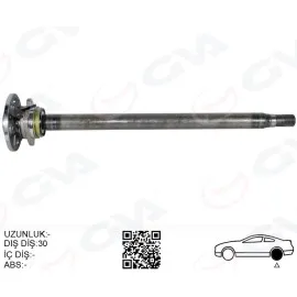 Aks Mili Arka Sol Kalin Kisa 840Mm Mercedes Sprinter B906 . Vw Crafter 30-35-50 Z:29-30 Poryali