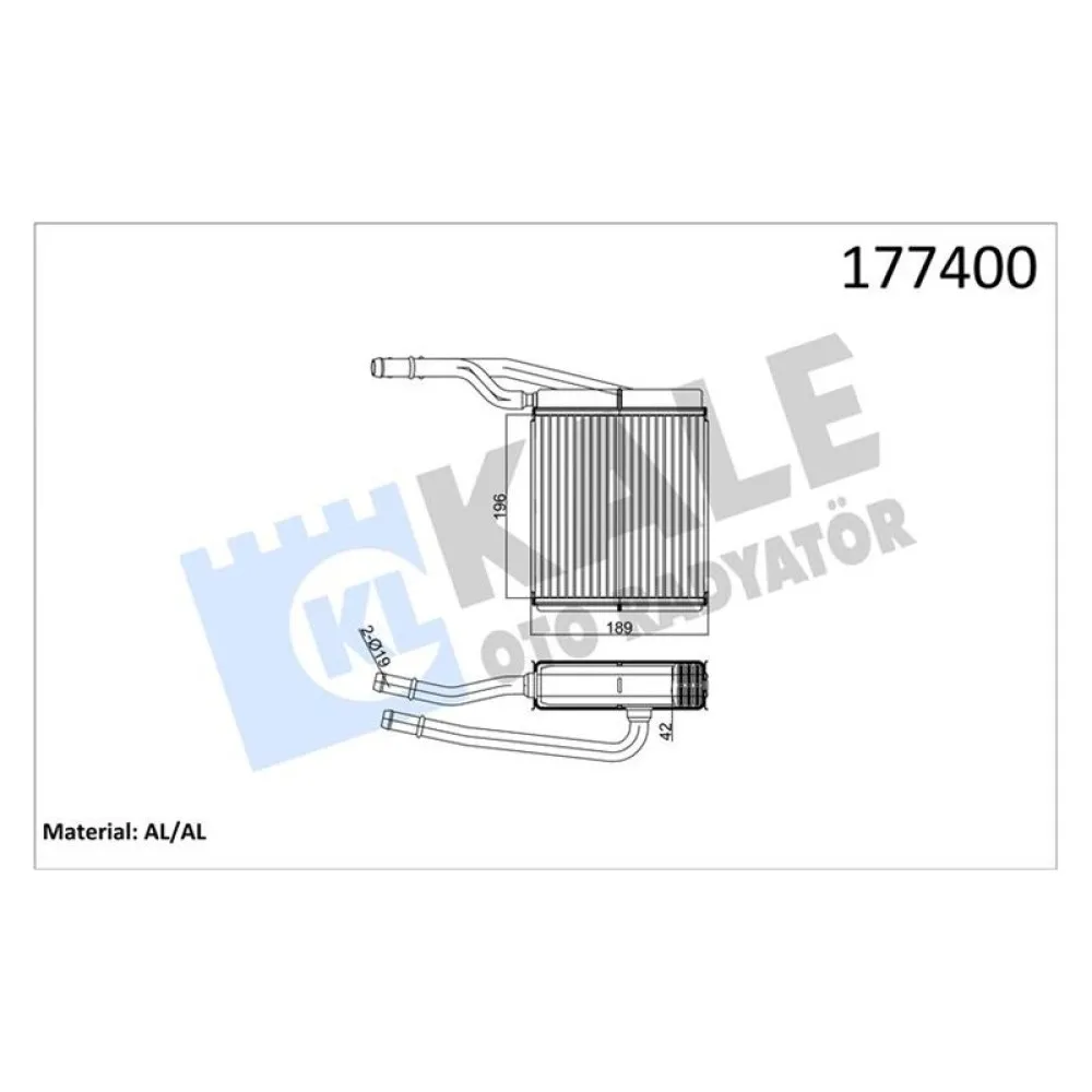 Kalorifer Radyatörü [ Ford Transit Connect, Focus 1.8 Tdci Sol Direksiyon Brazing ]