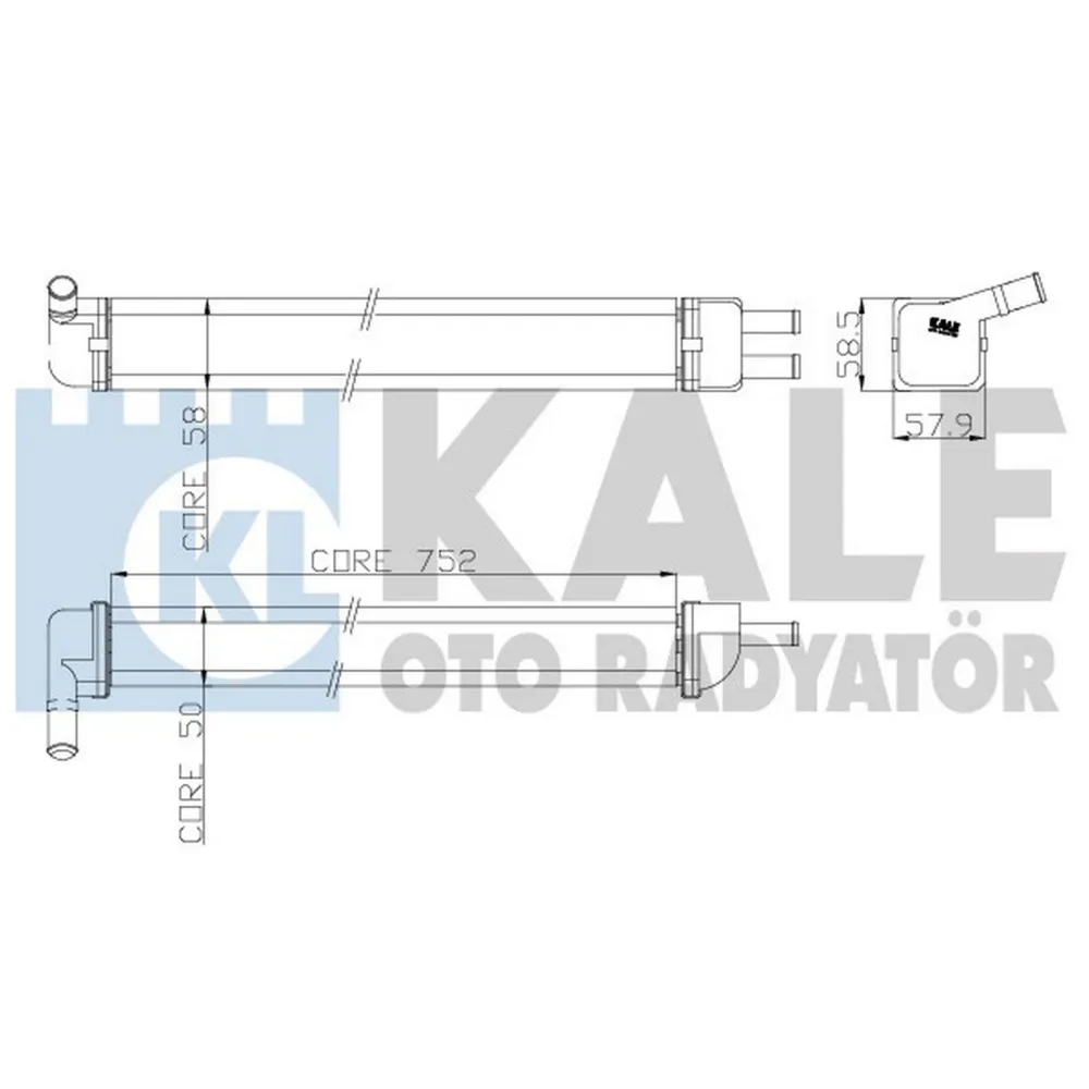 KALORİFER RADYATÖRÜ [ RENAULT 12, TOROS 2 SIRA AL+PL ALUMİNYUM BORULU ]
