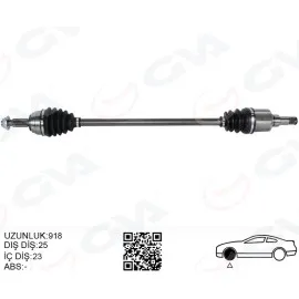 Ön Aks Komple Sağ Ford Yeni Courier 17 1.5-1.6 Tdci -1.0 Ecoboost