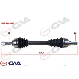 KOMPLE AKS SOL PEUGEOT 206 1.4-1.6 TU5 98-06 604mm