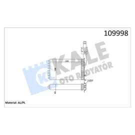 Kalorifer Radyatörü [ Renault 21 Optima, Manager, Concorde 2 Sira Al+Pl Aluminyum Borulu ]