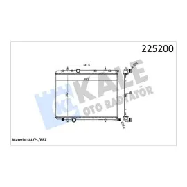 Motor Su Radyatörü [ Peugeot 307 1.4 16V/1.6 16V 2000 -, Citroen C4 1.4 16V/1.6 16V 2004 -, Peugeot Partner 2.0 Hdi 1997 -, Citroen Berlingo 2.0 Hdi 2000 - ] (Ac+/-) (Mekx562X378X27) Al/pl/brz