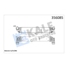 INTERCOOLER OPEL ASTRA K INTERCOOLER AL/BRZ 600X111X95