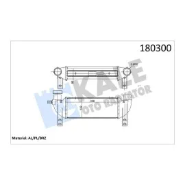 Turbo Radyatörü Intercooler Transit/tourneo Connect 1.8Tdci 02-13 Al Al Sistem 339X127X62