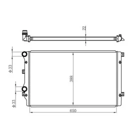 Radyatör Caddy Iii-Golf V-Passat-A3-Altea-Toledo Iii-Octavia 1.9Tdi Ac Klimasiz Mek Braz 650X388X22