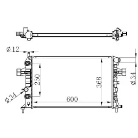 Radyatör Brazing Astra G-Zafira 1.4 16V-1.6 16V-1.8 16V-2.0 16V-2.2 16V Ac Klimasiz Mek Otom Br 600