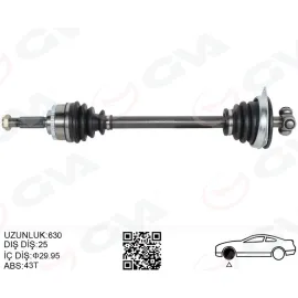 ÖN AKS KOMPLE SOL VOLVO S40 I 1.6-1.8 1.9DI 1.6 99>04 V40 I 1.6-1.8 1.9DI 1.6 99>04