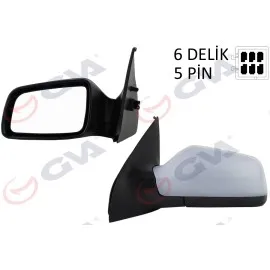 Diş Dikiz Aynasi Sol Astra G 98 Elektrikli Isitmali Astarli Asferik 5 Fiş Vm-168Ehpal