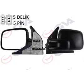 DIŞ DİKİZ AYNASI SOL TRANSPORTER T4 96 ELEKTRİKLİ ISITMALI KONVEKS VM-186EHL