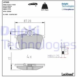 Fren Balatasi Arka Megane Ii-Laguna-Golf Iii-Iv-Passat Iii-Polo-C3-C4-P307-Audi A3-A4