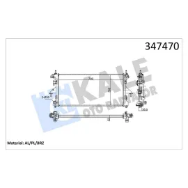 RADYATÖR DUCATO-BOXER-JUMPER 2.2 HDİ 06 KLİMASIZ MEK 1 SIRA ALB SİSTEM AL/PL/BRZ 26 PETEK