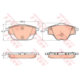 ARKA BALATA C4 PİCASSO II-C4 GRAND PİCASSO II 1.6 VTİ-1.6 THP 13 P308 FREN DİSKİ ÇAPI: 290mm İÇİN
