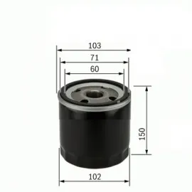 Yağ Filtresi Hyundai Hd35 4000Cc H100 Kamyonet Ym-Mitsubishi Canter Turbo-Prestige Wp1045 X