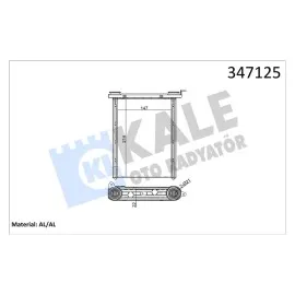 Kalorifer Radyatörü [ Renault Fluence 2009- , Megane Iii 2008- , Megane Cc 2010- , Megane Iv 2010- , Scenic Iii 2009- , Grand Scenic Iii 2009- , Trafic 2014- Brazing ]