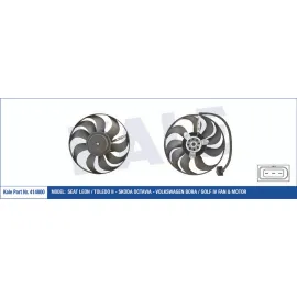 FAN MOTORU DAVLUMBAZLI SEAT LEON-TOLEDO II-SKODA OCTAVIA-VW BORA-GOLF IV 100-60W-292mm