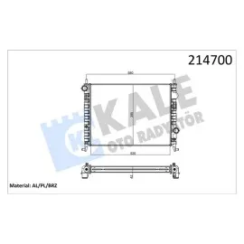 Radyatör Albea 1.3 Jtd-Palio Ym-Strada 06 Ac 520X395X42 2 Sira Alb Sistem